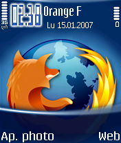 Capture de l'écran d'accueil avec le thème de Firefox.