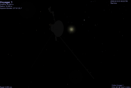 Capture Celestia du Soleil vu depuis Voyager 1